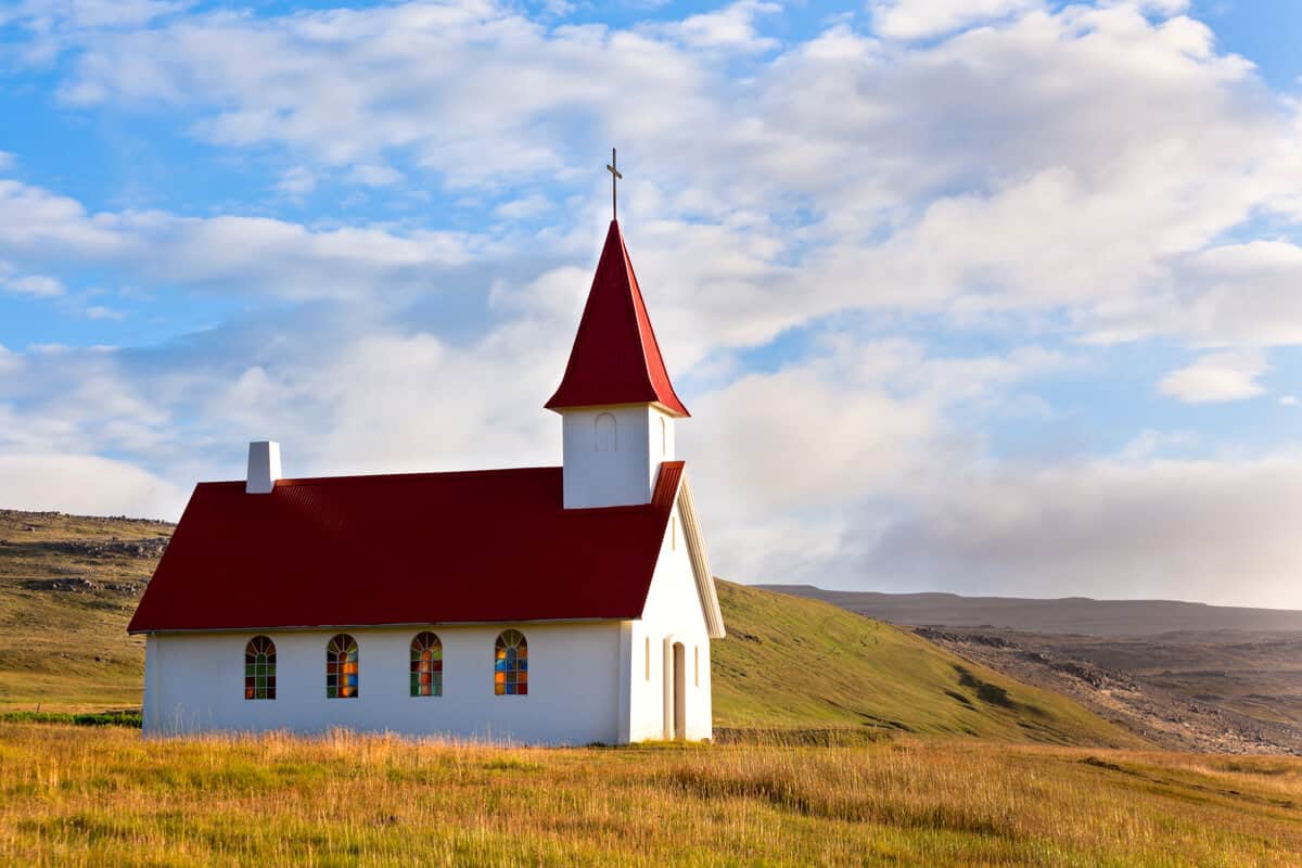 Vik church is one of the prettiest churches in Iceland
