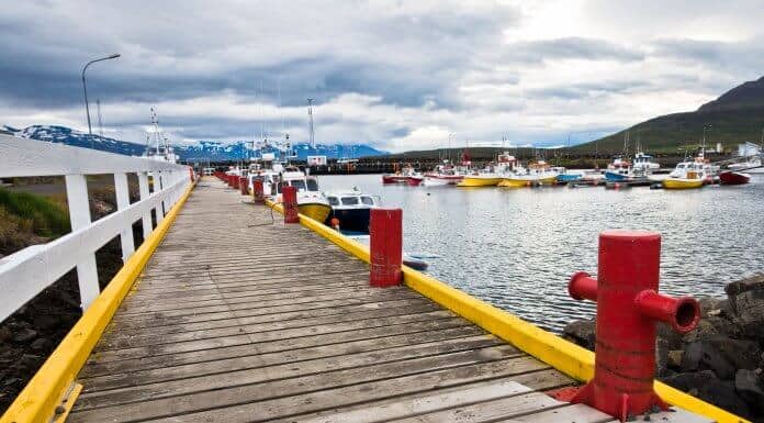 Fishing port in dalvik, where the main industry is located