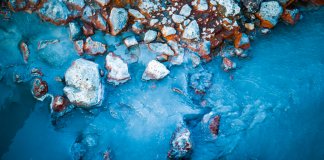 Colorful, bubbling mud and rocks in Hverir in Iceland's Diamond Circle