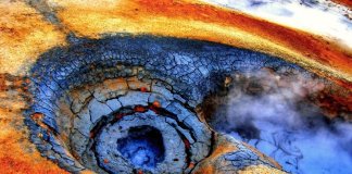 The Hverir geothermal area is know for its colorful bubbling mud. It's the perfect stop on any Iceland road trip