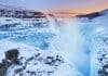 Visiting frozen Gullfoss waterfall is a great winter activity in Iceland