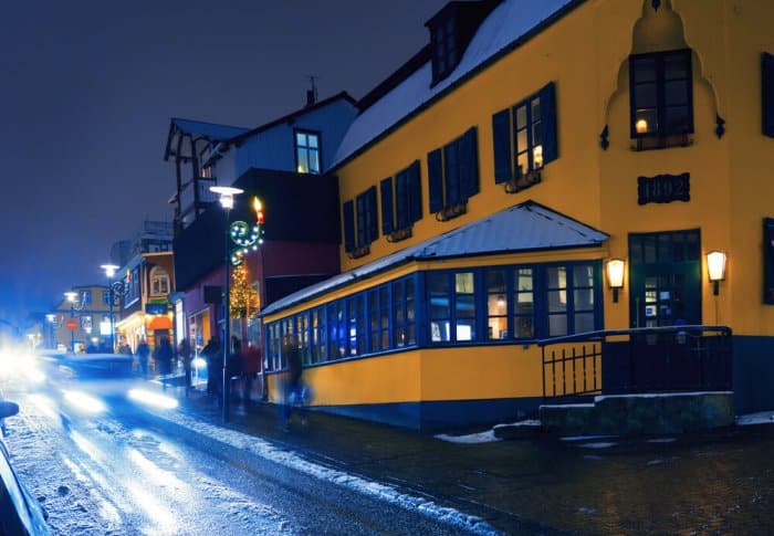 Laugavegur street is the center of Icelandic nightlife. Stop here during your 24-hour layover in Reykjavik