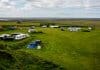 Cars, campervans and motorhomes at Iceland campsite