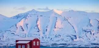 Iceland's February weather has a lot of snowfall