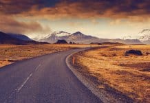 Open stretch of Iceland's Ring Road