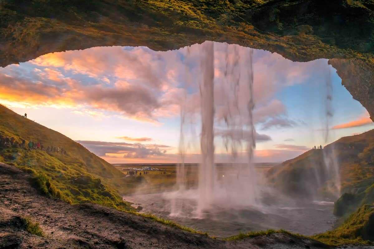 Seljlandsfoss is Iceland's most beautiful waterfall and has a cave behind it