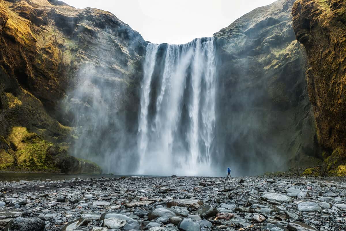 Skógafoss waterfall is a great thing to do in summer in Iceland