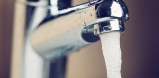 Iceland tap water running from faucet