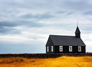 One of Iceland's prettiest churches is the Budir black church