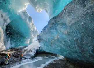 Day tours in Iceland to ice caves are an exciting activity