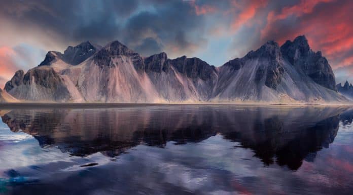 Iceland in known for amazing landscapes like the mountian ridge on the picture