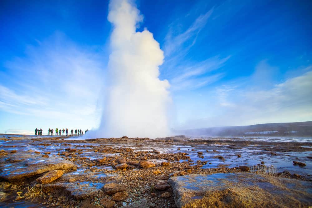 Iceland its known for its amazing geysers such as Strokkur in the pic