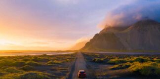 Driving around Iceland